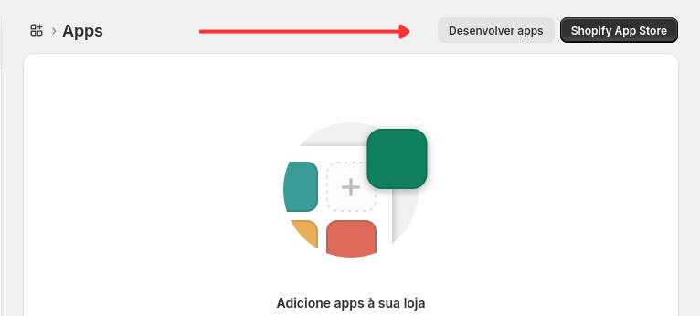 Tela de integração da Shopify no checkout